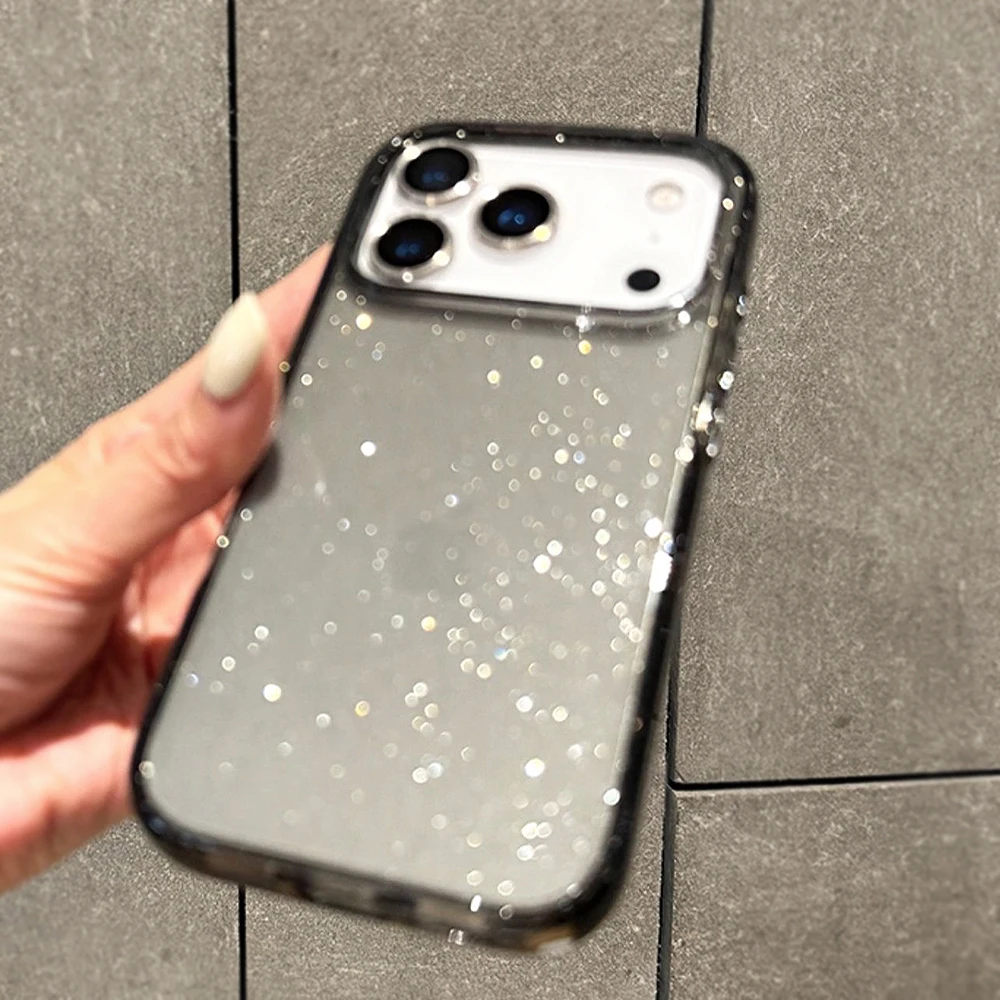 Elegant Sparkling Clear Luxury Case with Soft Silicone Transparent Bumper