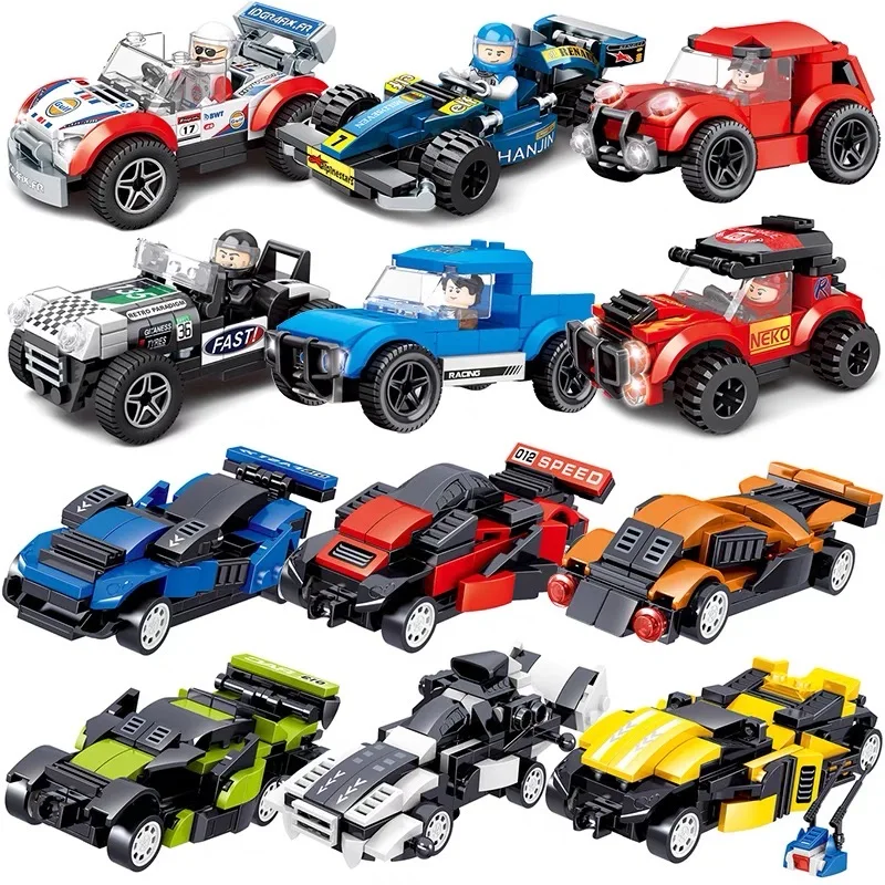 Creativo Super Racing Car Speed Champions Morgan Plus8 Mini Cooper F1 G20R Dodge Caricabatterie F-150 Blocchi Di Costruzione Mattoni Giocattoli Per Ba