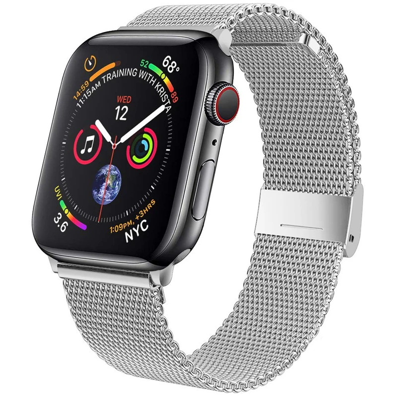 Elegant Stainless Steel Milanese Mesh Watch Band Bracelet