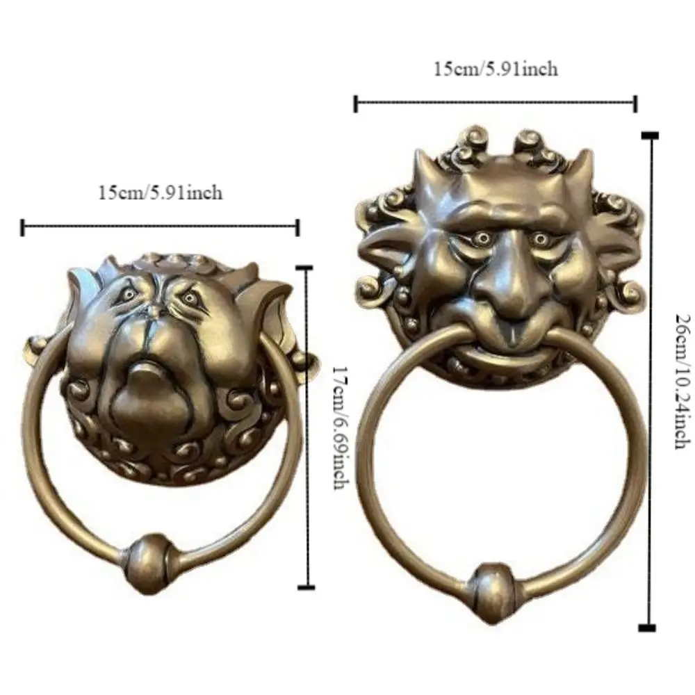 Practical Vintage Mouth Gate Handle Resin Dragon Door Handle Vivid Wall Hanging Door Knocker Classics Gate Knocker Door Knobs