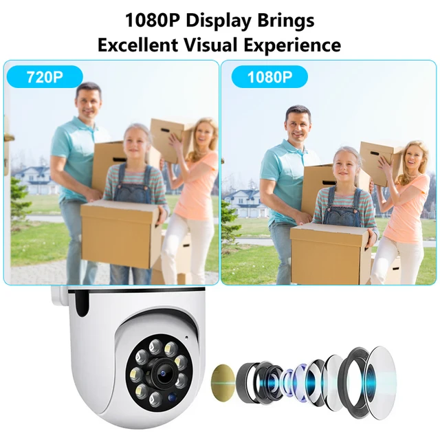 Wifi Camera 1080P HD Speed Dome Auto Tracking Camera Smart Home Outdoor Wireless WIFI Camera Surveillance Night Vision Monitor 4