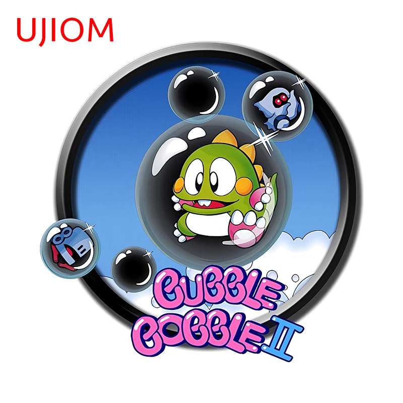 Ujiom 13Cm X 12.9Cm Simpatico Logo Bubble Bobble Adesivi Murali Graffiti Antigraffio Vinile Baby Nursery Room Decalcomania Divano Wall Decor