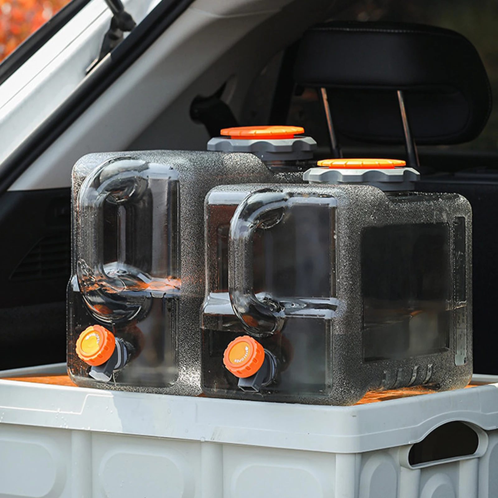25L/22L/18L/12L/8L/5L 캠핑용 물통 차량용 식수 탱크(스피곳 포함) 누수 없음 피크닉용 편리한 손잡이