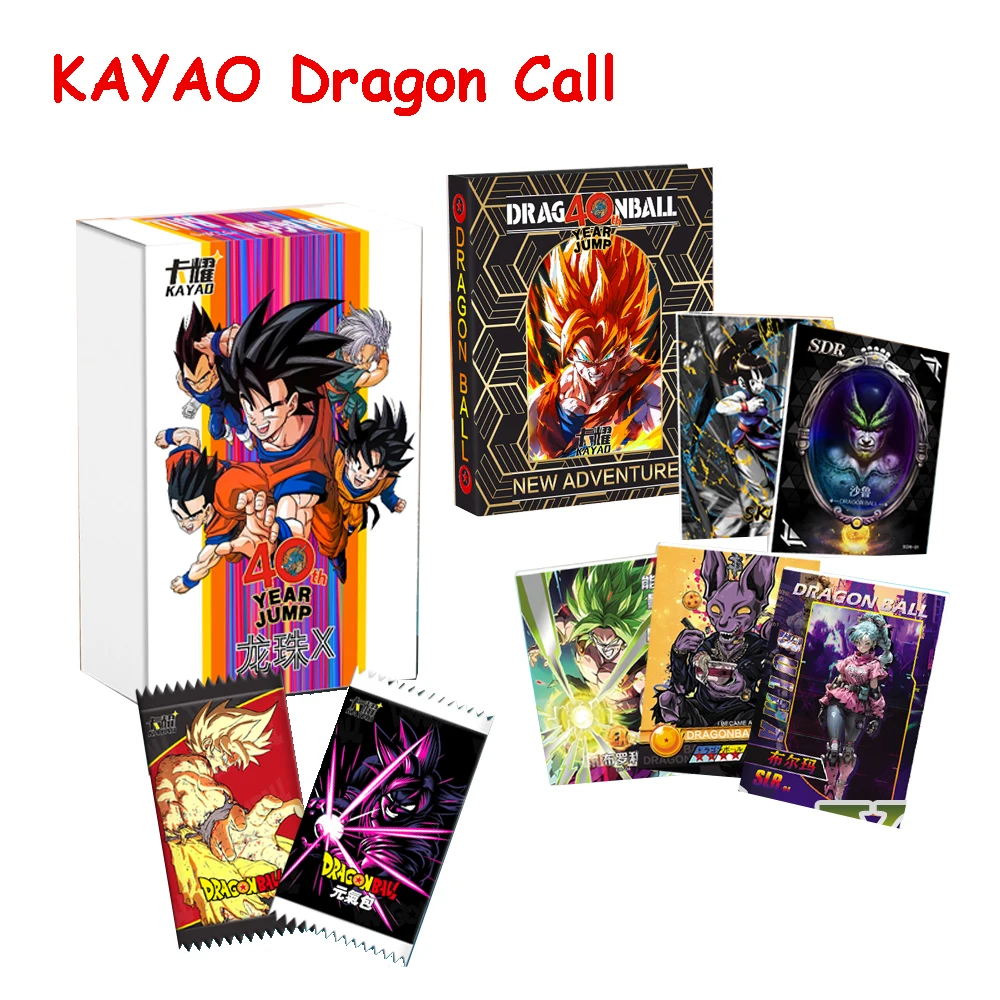 

New KaYao Dragon Ball Cards Shiny Son Goku Saiyan Vegeta Anime Trading Battle Booster Box Game Children Collection Card Gift Toy