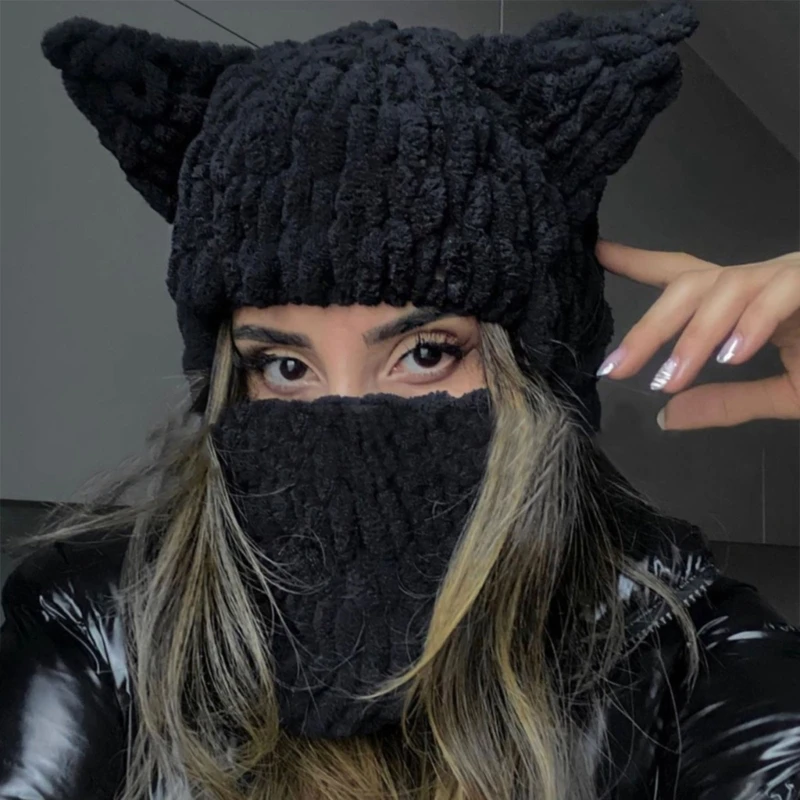 Winter Cartoon Knitting Hat Cute Animal Ear Cosplay Hat  display picture 1