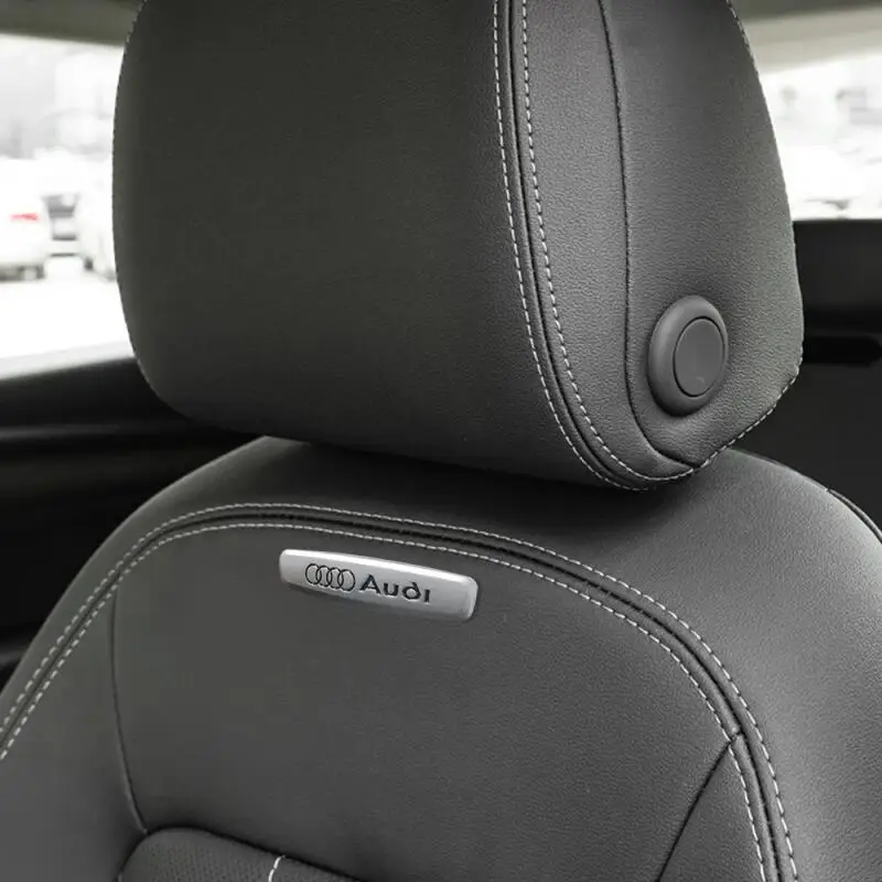 1개 시트 백 엠블럼 스티커 배지 로고 메탈 인테리어 (ABT Sline 아우디 A3 A4 B8 8P B9 8V A1 A6 C6 Q3 Q5 C7 시트 액세서리용)