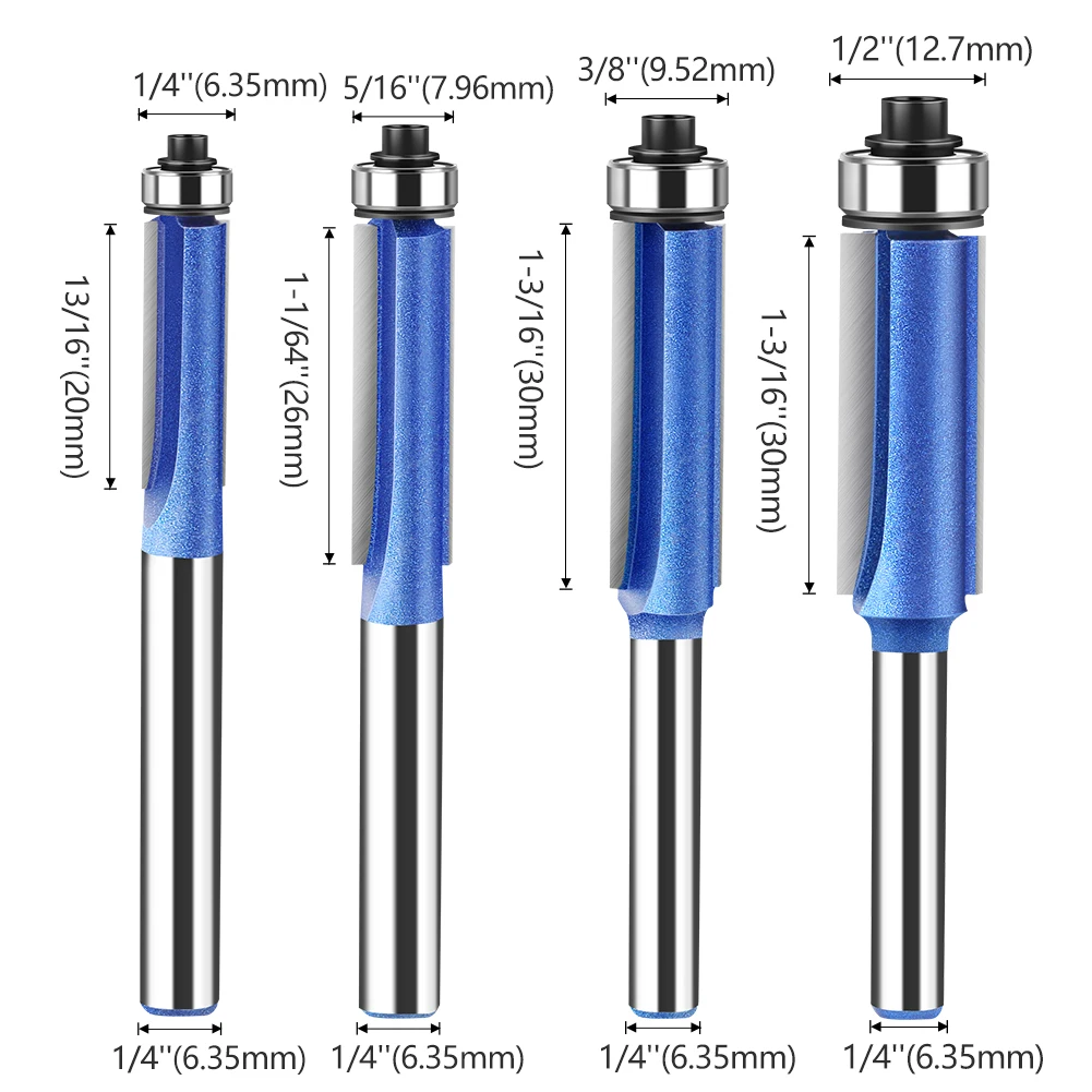 Punta Per Fresa A T E Binario 1/4" Per Legno - Fresa In Carburo Di Tungsteno Per Scanalature - Bestgle