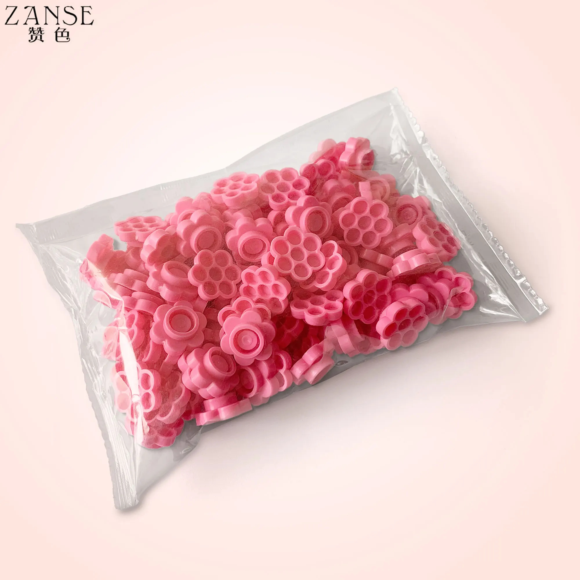 100pcs Disposable Plum-shaped Glue Cup Eyelash Extensions Tools Glue Container Pigment Holder Glue Tray Cosmetic Makeup Tools