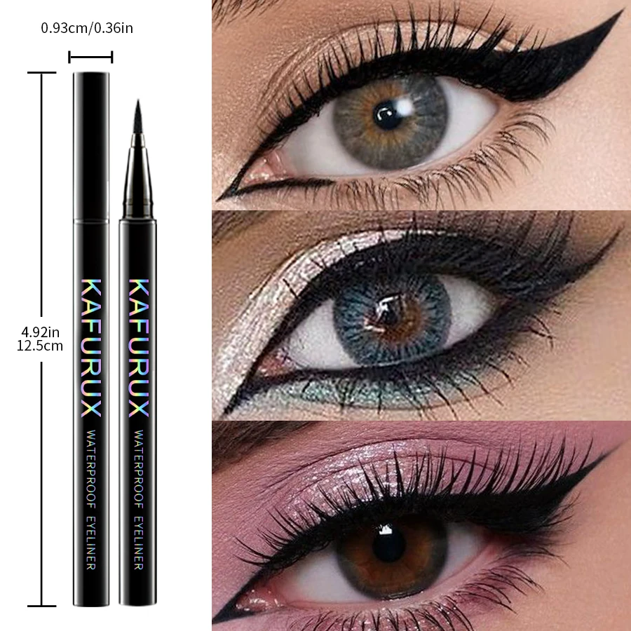 Langanhaltender Wasserfester Flüssig-eyeliner Stift In Mattem Schwarz_voghion.com