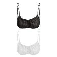 50Pcs Women Disposable Bras Elastic Strap Spa Top Underwear Non-woven Brassieres 1