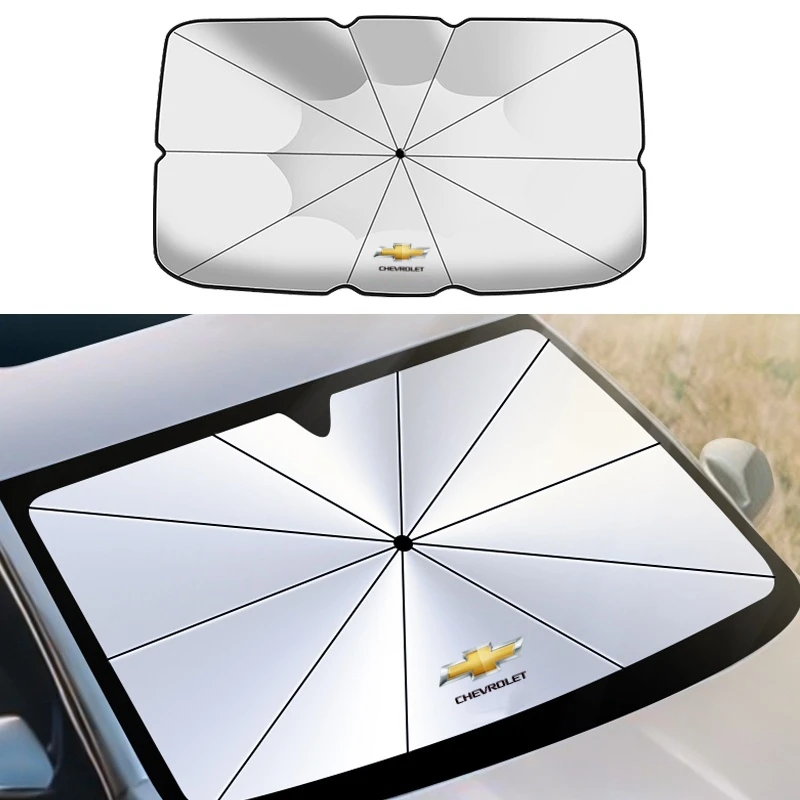 Car Windshield Sunscreen Sunshade Accessories For Chevrolet BOLT Cavalier Colorado Cruze Lacetti Onix Orlando Silverado Spark