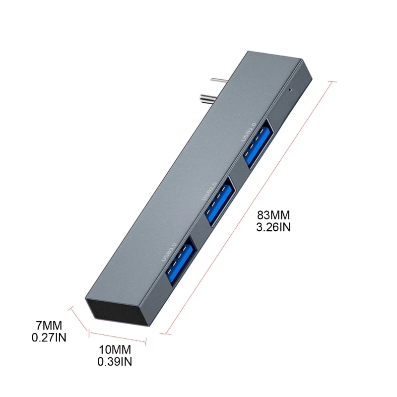 3 포트 Usb 허브 3.0 2.0 USB/타입 C 분배기, 노트북 컴퓨터 노트북 액세서리 24BB