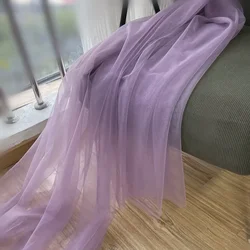 Elegant Red Wine Hanging Mesh Fabric for DIY Wedding and Festival Decor (Grey Lavender)