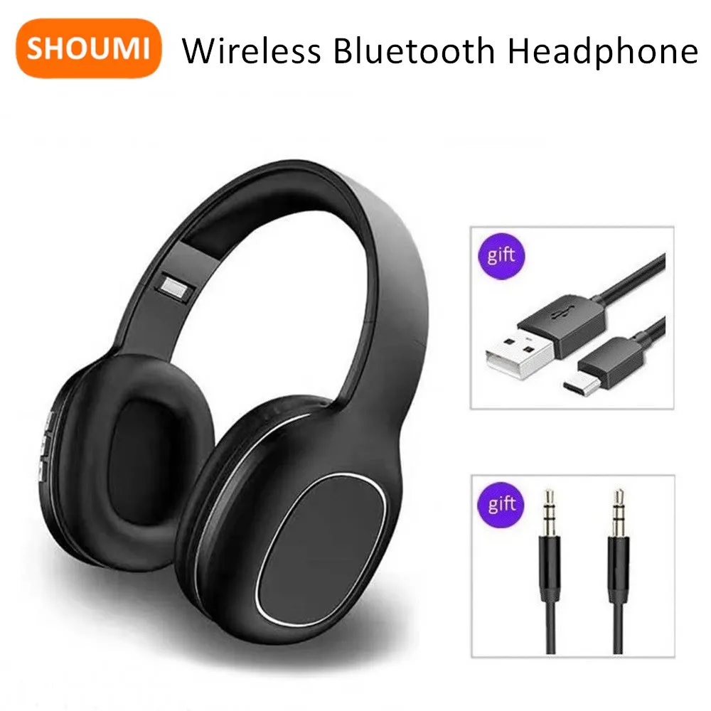 Casque Bluetooth pliable avec microphone, écouteurs Big Earmuff, casque BT  sans fil, 10 H Play, musique intelligente du matin - AliExpress