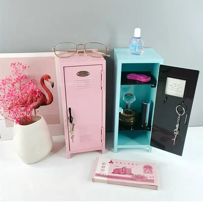

Mini Bank Dormitory Cosmetics Keys Items Iron Cards Other Box Small And Money Desktop Storage Cabinet Paper