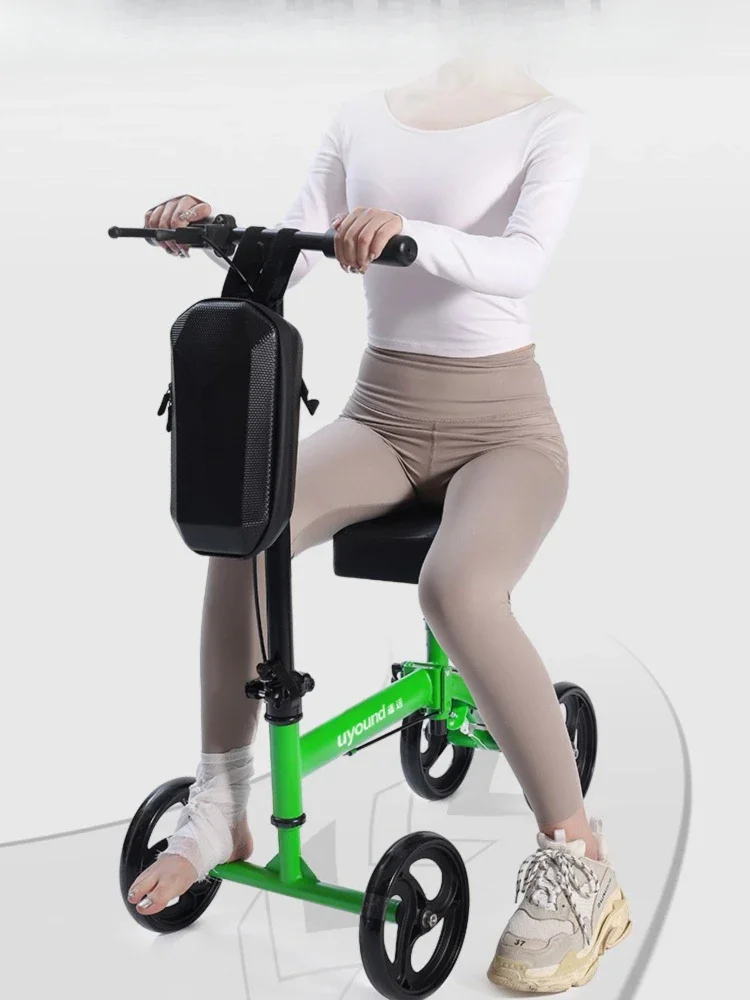 New Elderly Walking Walker with Brake, Foot Fracture Assisted Walker, Disability Smooth Walker, Foldable Comfort Walker