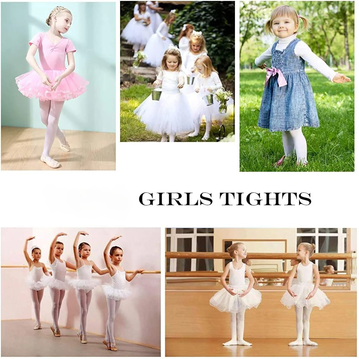 Girls Stretchy Dance Tights Comfort Colorful Leggings Pants Elastic Ballet Footed Tights for Girls