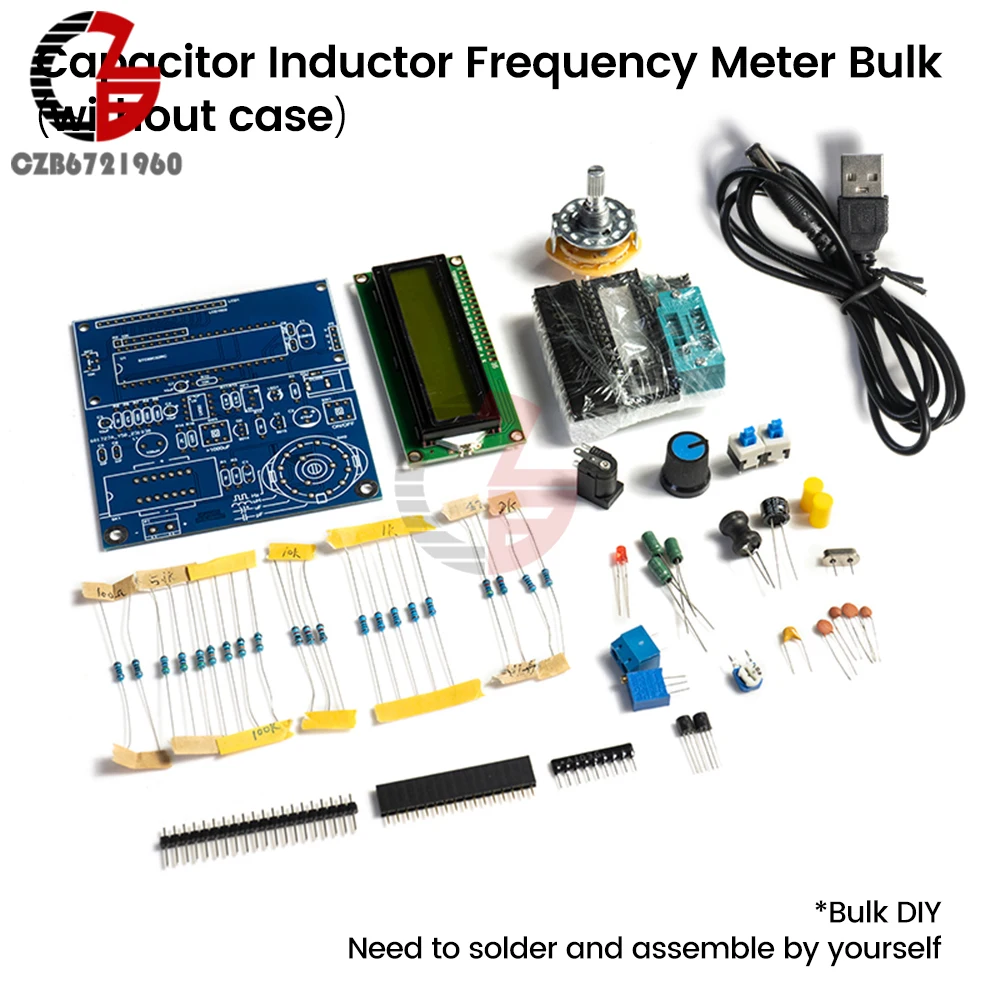 מודד טרנזיסטור DC5V מודד התנגדות קיבולת מודד תדר דיגיטלי מדידה מולטיפונקציונלית ערכות DIY אלקטרוניות