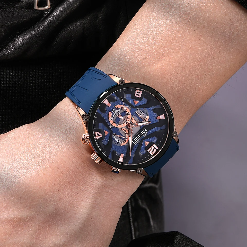 OROLOGIO CRONUSART UOMO Automatico Tonneau Quadrante Lama Cava Cinturino Fluoroubber EUR 1.312