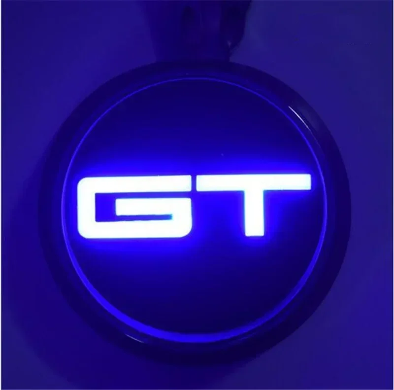 1개 신차 스타일링 3색 LED 라이트 레드 블루 블랙 엠블럼 GT 바디 리어 트렁크 배지 엠블럼 스티커 2015-2019