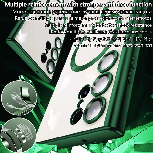 보호와 스타일을兼한 원판명품도금자성 실리콘 투명 폰케이스