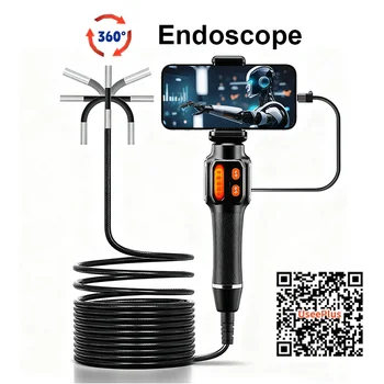 Type-C 360° Two-Way Rotary Articulating Endoscope Camera HD 480P Car Inspection Industrial Endoscope With LED For IOS Android 1