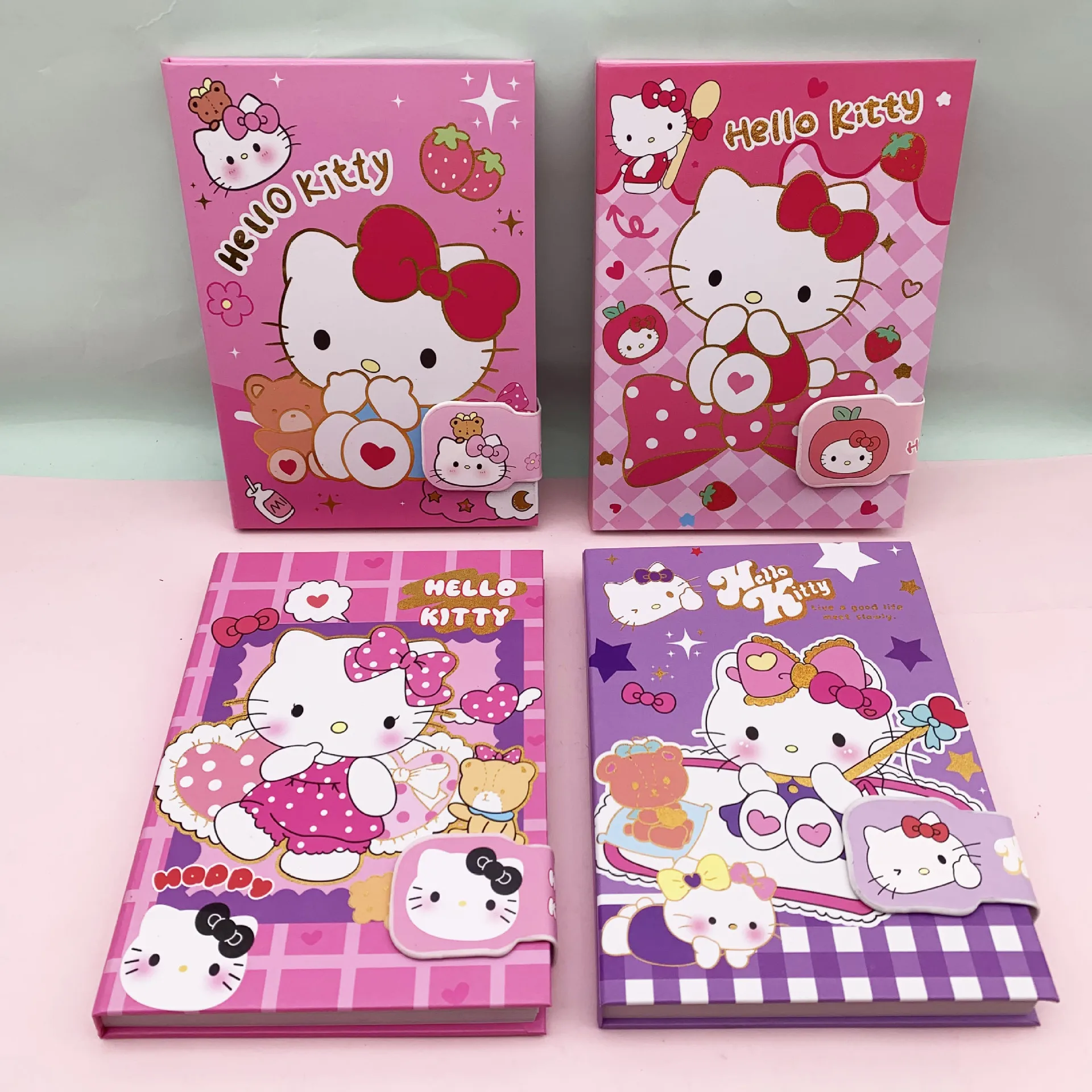 [헬로키티 노트북] 산리오 헬로키티 색칠공부 라인 노트북, 7.09x5.12인치 휴대용 하드커버 저널