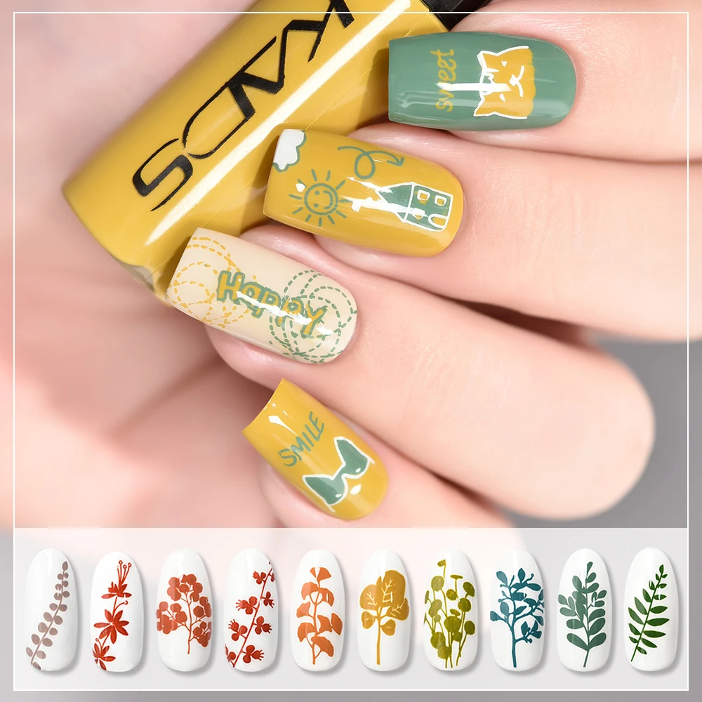 Nail Art Plate KADS Polish Stamping White Red Black Silver Colorful Printing Pen Paints Manicure Tips DIY