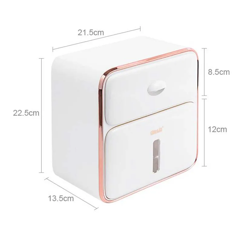 Tissue Box Roll Paper Storage Rack Kitchen Wall Hanging Drawer Type Toilet Paper Holder For Bathroom toilet paper holder