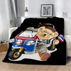 Cartoon Anime Printed Blanket Picnic Blankets POLO Bears Warm Blanket Soft and Comfortable Blanket Home Travel Birthday Gift 4