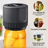 Electric Mason Jar Vacuum Sealer Kit Cordless Automatic Jar Sealer Set for Food Storage and Fermentation with Mason Jar Lids 4