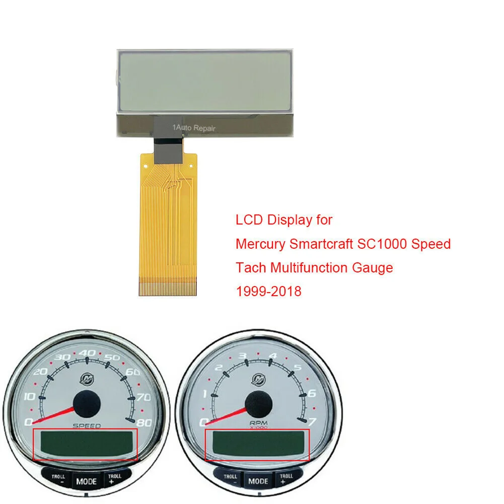 Gauge LCD Display for Mercury Smartcraft SC1000 Tachometer Speedometer Dashboard Fits for 85 Mm Diameter Hole Gauge CHM1102