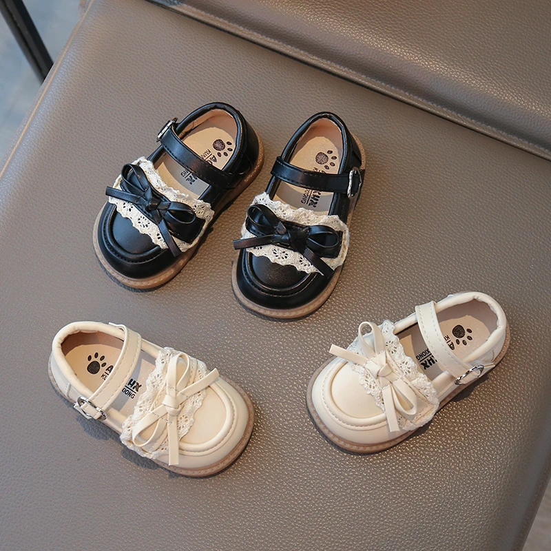 Girls Leather Shoes Korean Style Soft Bottom Anti Slip