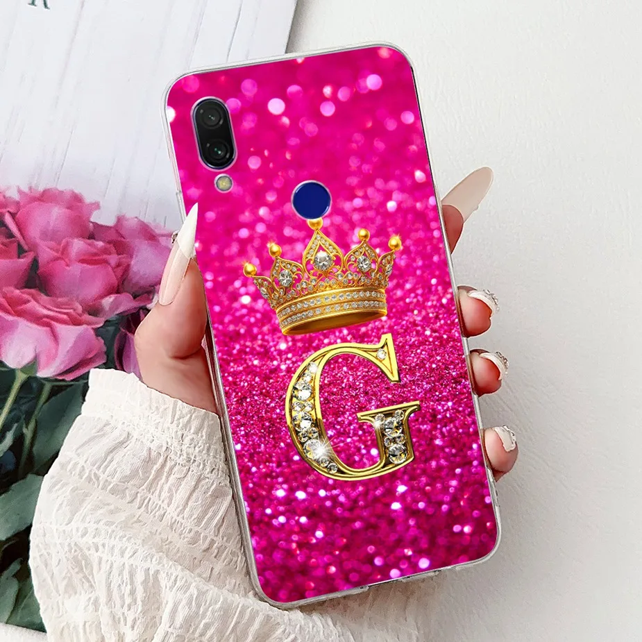 Elegant Crown Letters Clear Silicone Phone Case - Soft & Slim Design