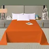 1Pc 100% Polyester Super Soft Flat Sheet Solid Colour Bed Sheet Twin Full Queen King Various Sizes 250cmX270cm 2