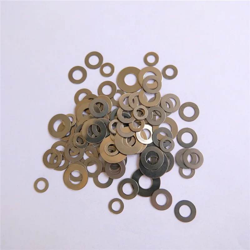 Outdoor Knife Main Shaft 420C Plus Hard Stainless Steel Flat Gasket Folding Knife Gasket Accessories 50pcs/lot, folding knife accessories