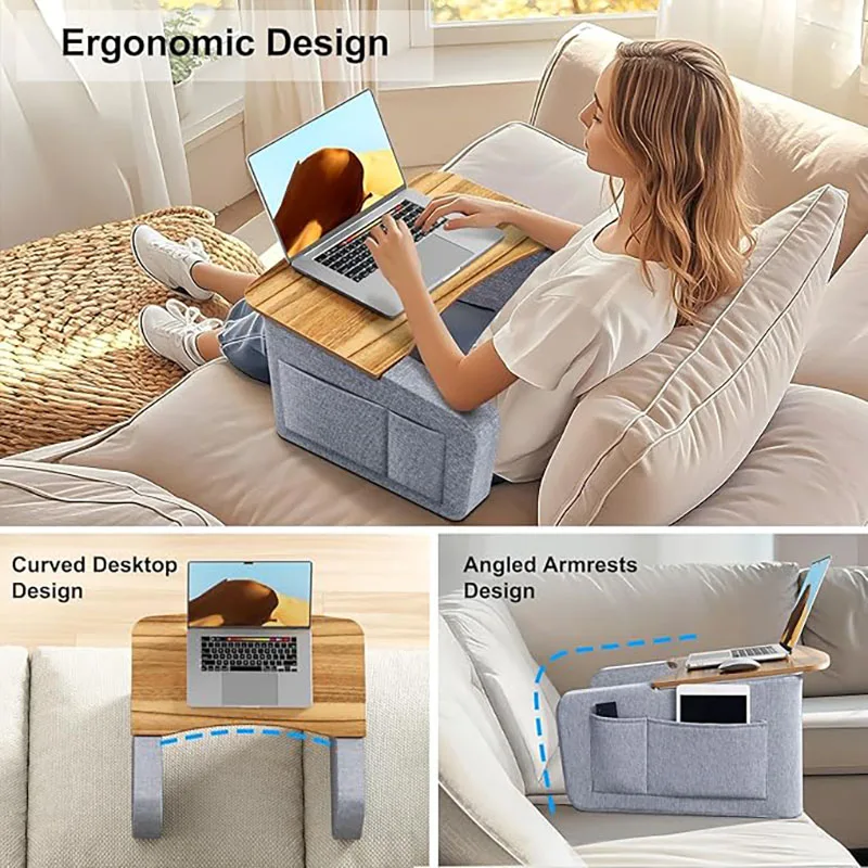 HPERGO Ergonomic Comfortable Removable Bed Table Laptop Desk Bed Table Desk Reading Pillow for Lap With Tablet laptop laptop stand