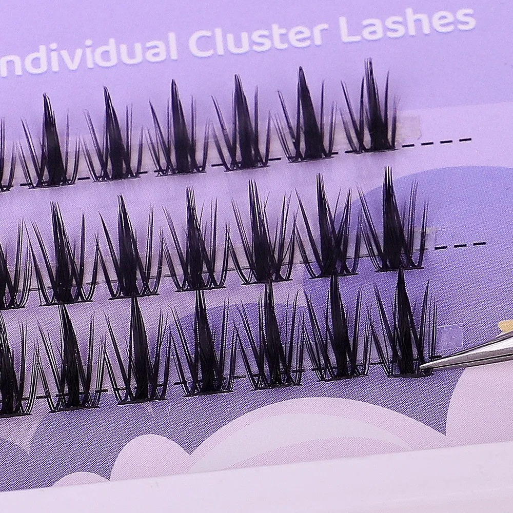 Individual Lashes 36 Cluster Lashes, Little Devil Style False Eyelash, Natural Simulated Segmented Single Cluster Lashes 15