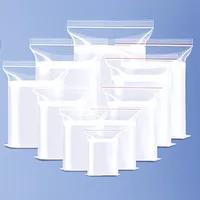 100Pcs Self Sealing Zip Lock Bags,Plastic Jewelry Storage Bags ,Food Storage Reclosable Poly Clear Packaging Bags 1