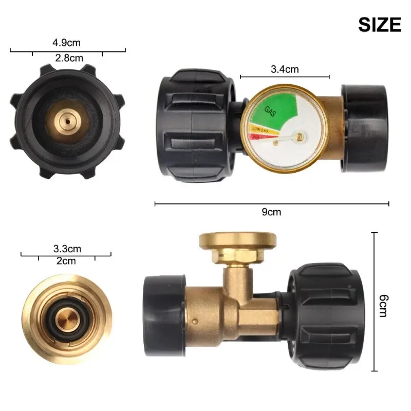 Gas Cartridge Head Conversion Adapter Nozzle Bottle Copper Gas Adapter Propane Tank Shifter Refill Flat Tank Conversion