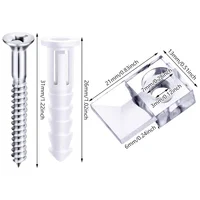Install Mirrors with Ease 20 Sets of Mirror Holder Clips Kit Includes Screws and Anchors for Convenient Mounting 2