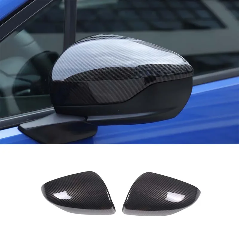 

For Subaru WRX VB 2021 2022 2023 Car Side Door Mirror Decoration Cover Trim ABS Carbon Fiber Exterior Accessories 2PCS