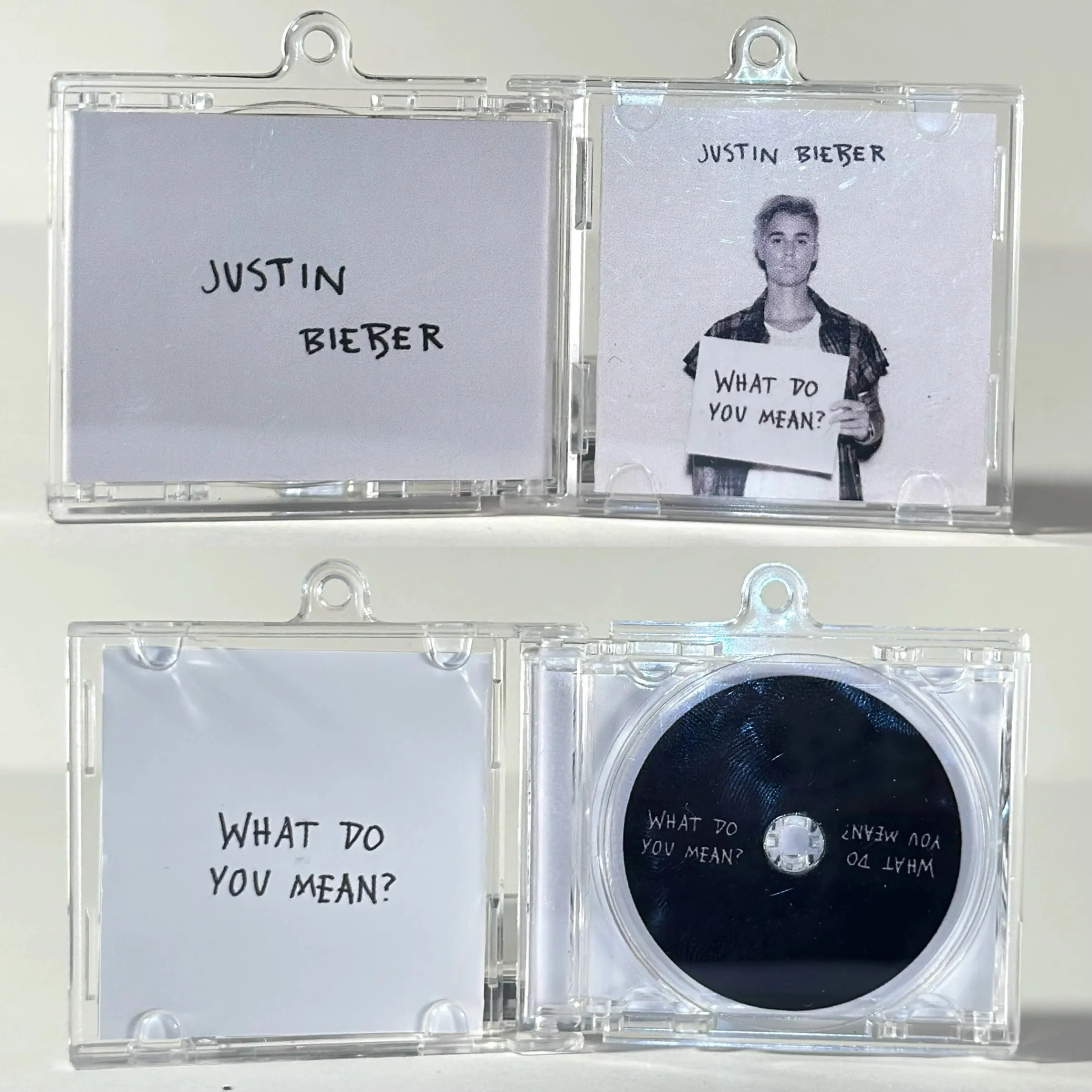Pop J B Justin Bieber MINI Music CD NFC Keychain Play Songs