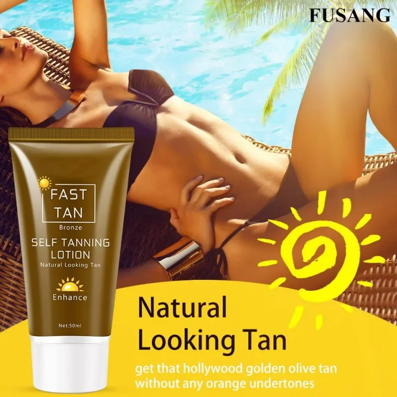 

Woman Fast Tanning Cream Summer Waterproof Tanning Accelerator Body Self Tanning Cream Brown Natural Powerful Man Bronzer Lotion