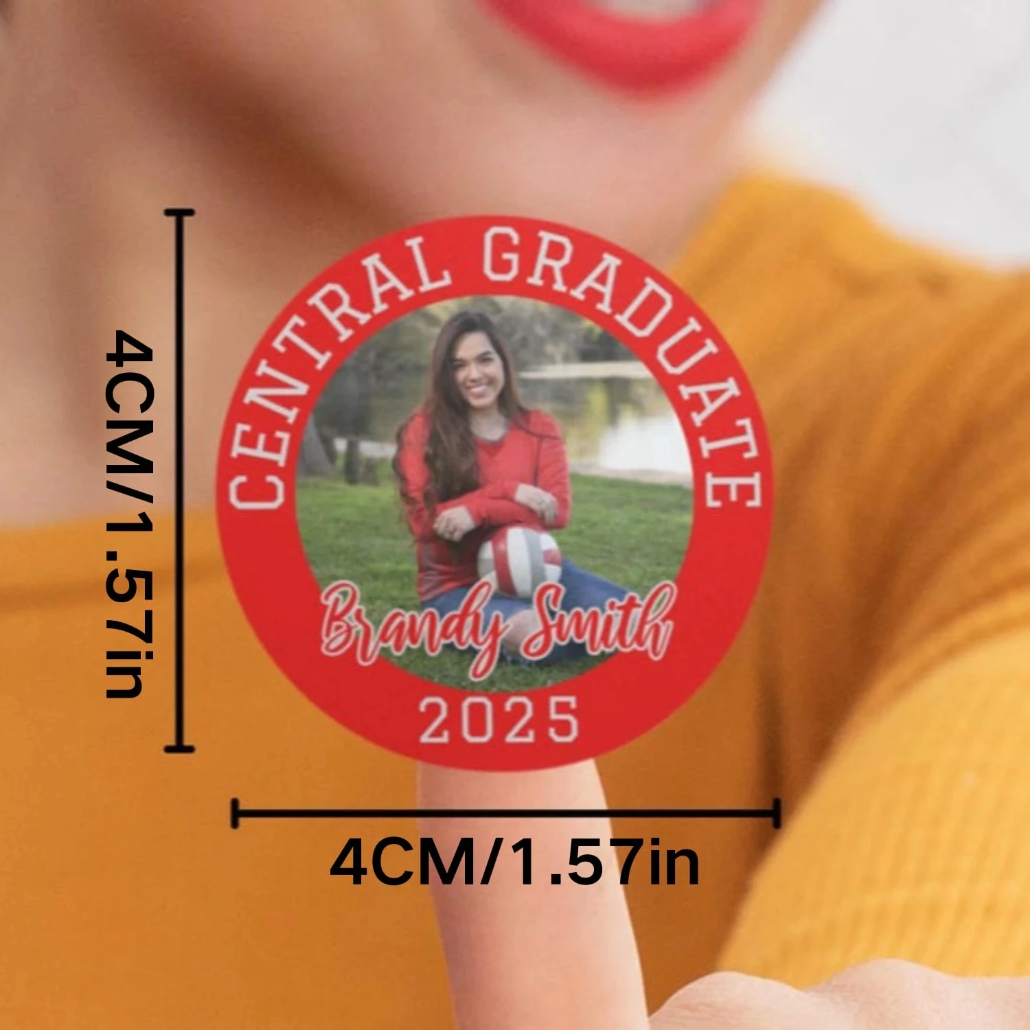 48pcs Custom Graduation Photo Stickers – 4CM Waterproof Vinyl Labels with Personalized ... - SKU SSL900270 - UGI Packaging