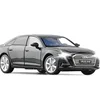 1/32 Audi A6 Quattro Toy Car Model JKM Diecast Alloy Miniature Sound & Light Free Wheels Collection Gift For Children Boys Kid 6