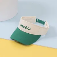 Summer Sun Hats Boy Girl Kids Embroidered Visor UV Protection Top Empty Solid Sport Tennis Golf Running Sunscreen Baseball Cap 5
