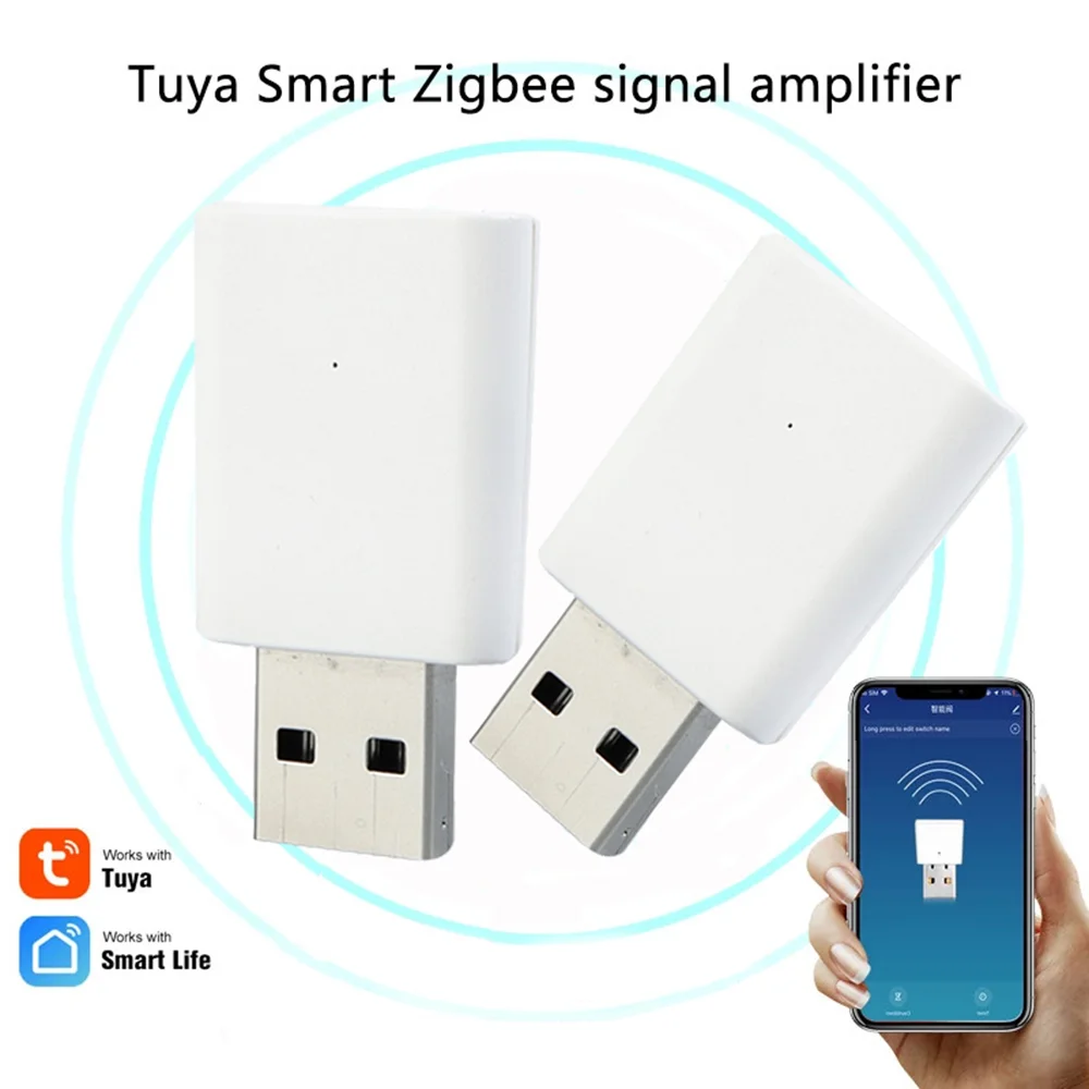 2 PièCes Tuya Smart Life ZigBee 3.0 RéPéTeur de Signal USB Zigbee Extender  pour APP ContrôLe Maille Maison Assistant Automatisation