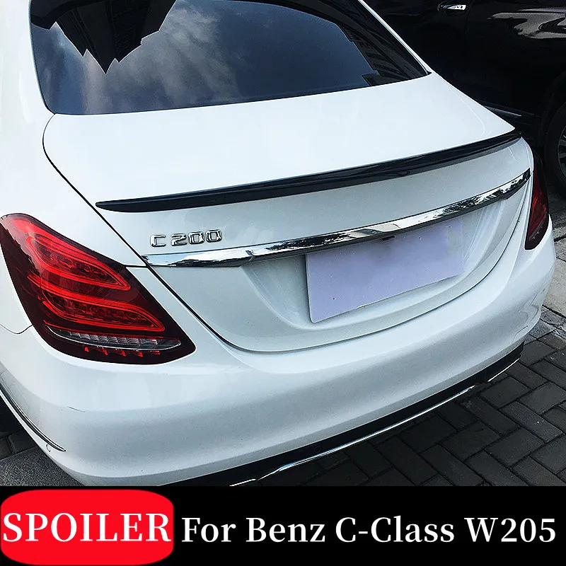 For 2015-2021 Mercedes Benz C-Class W205 C180 C200 C260 C300 Sedan 4 Door Ducktail Trunk Lid Car Spoiler Wings Exterior Part