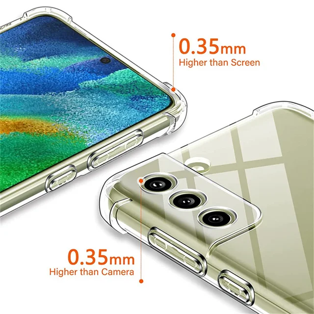 Silicone Case for Samsung S21 Plus Soft Shockproof Clear Phone